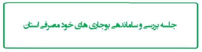 جلسه بررسی و ساماندهی بوجاری های خود مصرفی
