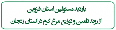 بازدید مسئولین استان قزوین از روند تامین و توزیع مرغ گرم در استان زنجان